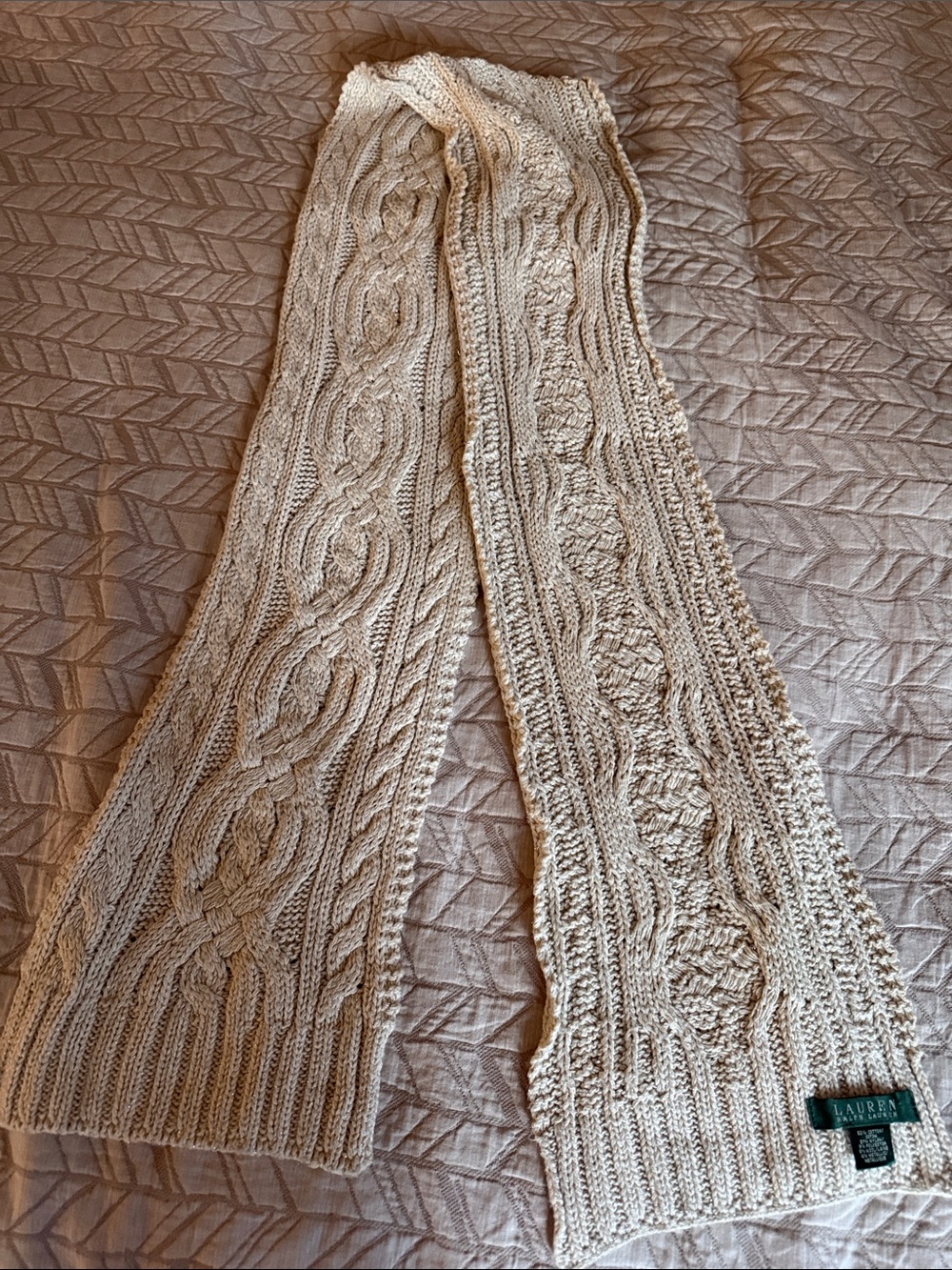 Ralph Lauren Cable Knit Scarf